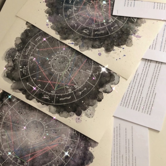 ✦ I paint your watercolor birth chart! 🔮 - Picture 6 of 6